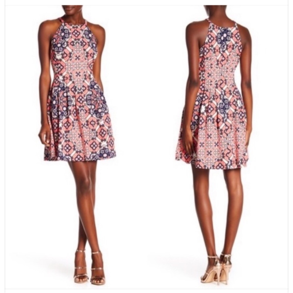 Vince Camuto Pleated print, Halter 14